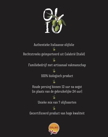 OLIO Italiaanse olijfolie 250ml en 500ml
